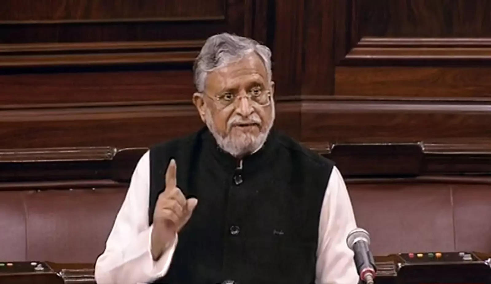 BJP MP Sushil Kumar Modi speaks in the Rajya Sabha